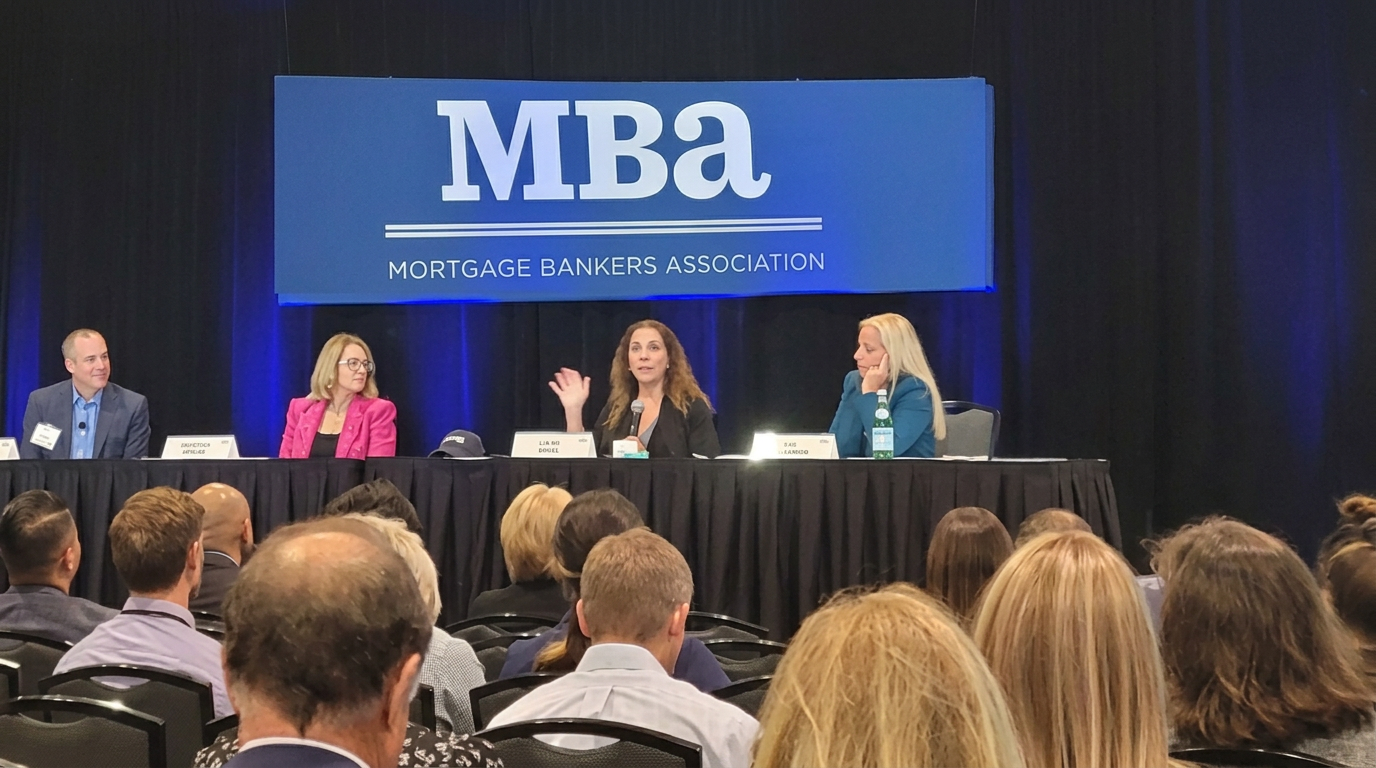 Suha Beidas Zehl, CMB®, AMSP™ speaking on a conference panel before a live audience