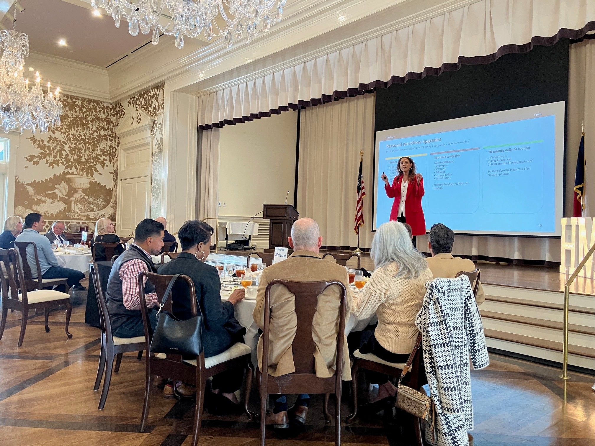 Suha Beidas Zehl, CMB®, AMSP™ on the road at an industry event